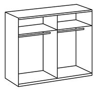 Alfor Mirrored Large Sliding Door Wardrobe in Concrete Grey with Ample Storage - UK Luxury Furniture
