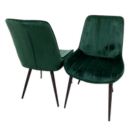 Dido Velvet Dining Chair - Scandinavian Design with Line Stitch Detail in Multiple Colours - UK Luxury Furniture
