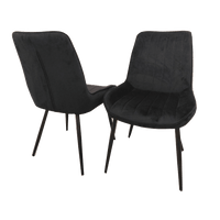 Dido Velvet Dining Chair - Scandinavian Design with Line Stitch Detail in Multiple Colours - UK Luxury Furniture