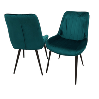 Dido Velvet Dining Chair - Scandinavian Design with Line Stitch Detail in Multiple Colours - UK Luxury Furniture
