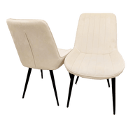 Dido Velvet Dining Chair - Scandinavian Design with Line Stitch Detail in Multiple Colours - UK Luxury Furniture
