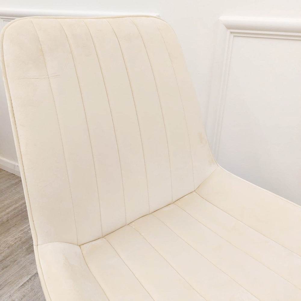 Dido Velvet Dining Chair - Scandinavian Design with Line Stitch Detail in Multiple Colours - UK Luxury Furniture