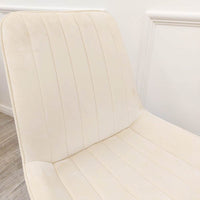 Dido Velvet Dining Chair - Scandinavian Design with Line Stitch Detail in Multiple Colours - UK Luxury Furniture