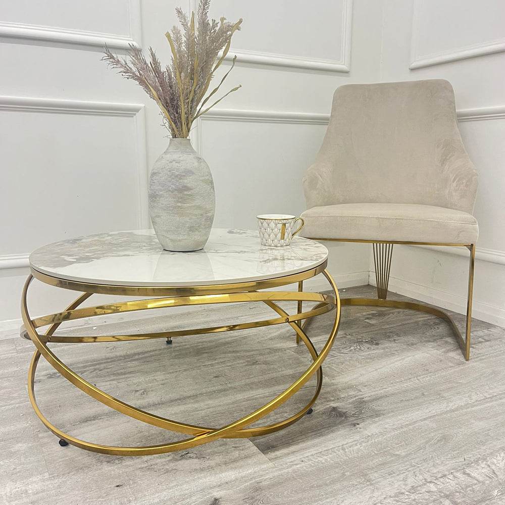 Chelmsford Velvet Dining Chair with Gold Stainless Steel Base - Premium Modern Design - UK Luxury Furniture