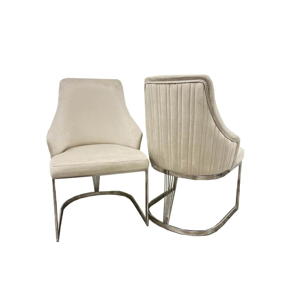 Chelmsford Velvet Dining Chair with Gold Stainless Steel Base - Premium Modern Design - UK Luxury Furniture