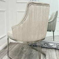 Chelmsford Velvet Dining Chair with Gold Stainless Steel Base - Premium Modern Design - UK Luxury Furniture