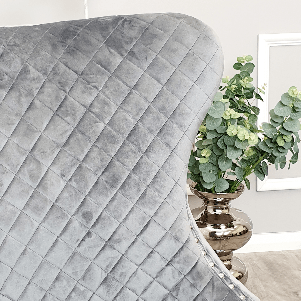 Luxury Chelsea Dining Chair with Lion Knocker, Buttoned Back, Velvet Finish, Multiple Colours - UK Luxury Furniture