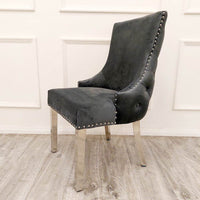 Kensington Dining Chair - Luxurious Velvet Upholstery, Chrome Legs & Deep Button Design - UK Luxury Furniture