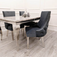 Kensington Dining Chair - Luxurious Velvet Upholstery, Chrome Legs & Deep Button Design - UK Luxury Furniture