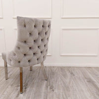 Kensington Dining Chair - Luxurious Velvet Upholstery, Chrome Legs & Deep Button Design - UK Luxury Furniture