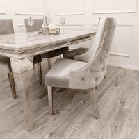 Kensington Dining Chair - Luxurious Velvet Upholstery, Chrome Legs & Deep Button Design - UK Luxury Furniture