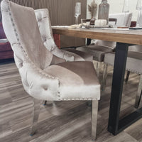Kensington Dining Chair - Luxurious Velvet Upholstery, Chrome Legs & Deep Button Design - UK Luxury Furniture