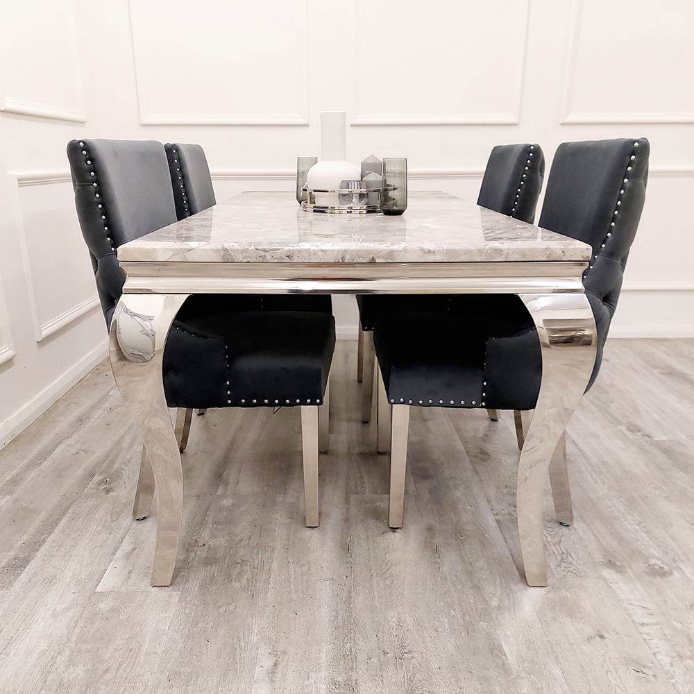 Kensington Dining Chair - Luxurious Velvet Upholstery, Chrome Legs & Deep Button Design - UK Luxury Furniture
