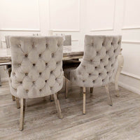 Kensington Dining Chair - Luxurious Velvet Upholstery, Chrome Legs & Deep Button Design - UK Luxury Furniture