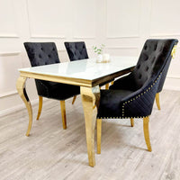 Luxury Louis Gold Dining Table - Available in Multiple Sizes including Round and Square Designs - UK Luxury Furniture