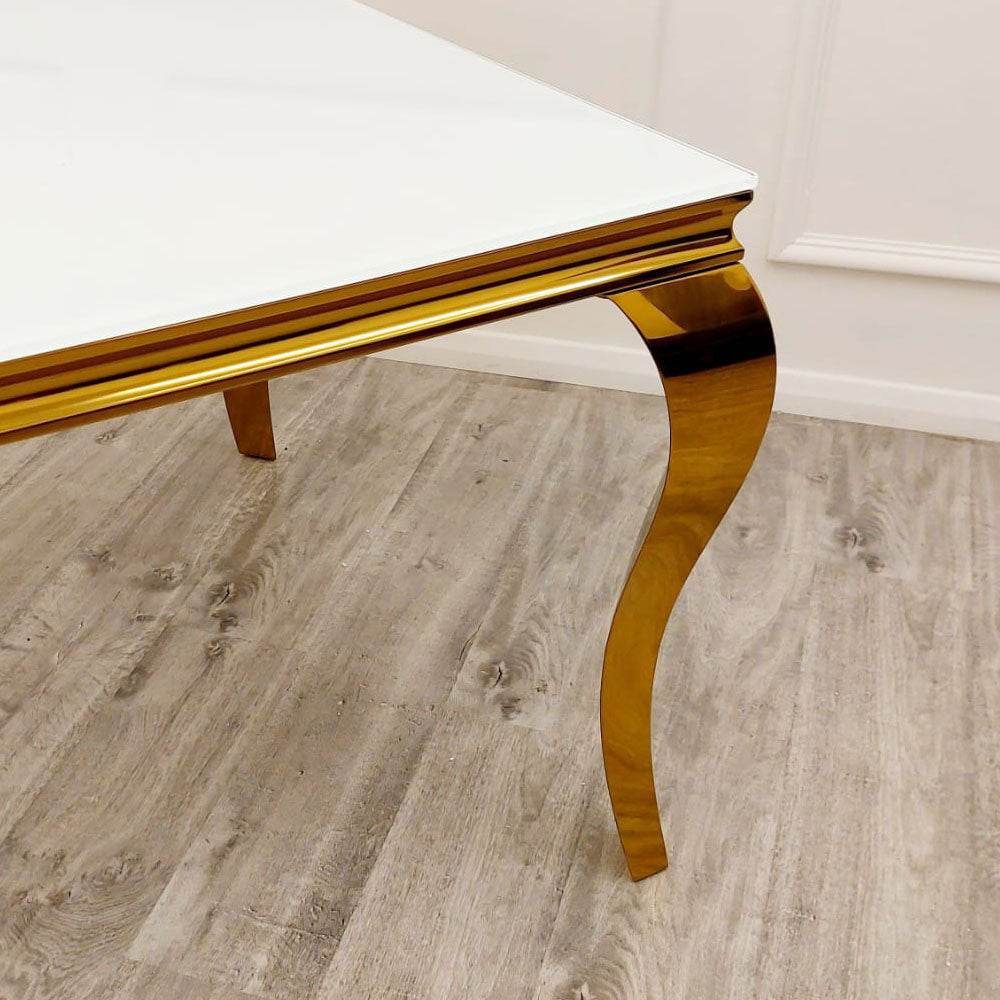 Luxury Louis Gold Dining Table - Available in Multiple Sizes including Round and Square Designs - UK Luxury Furniture