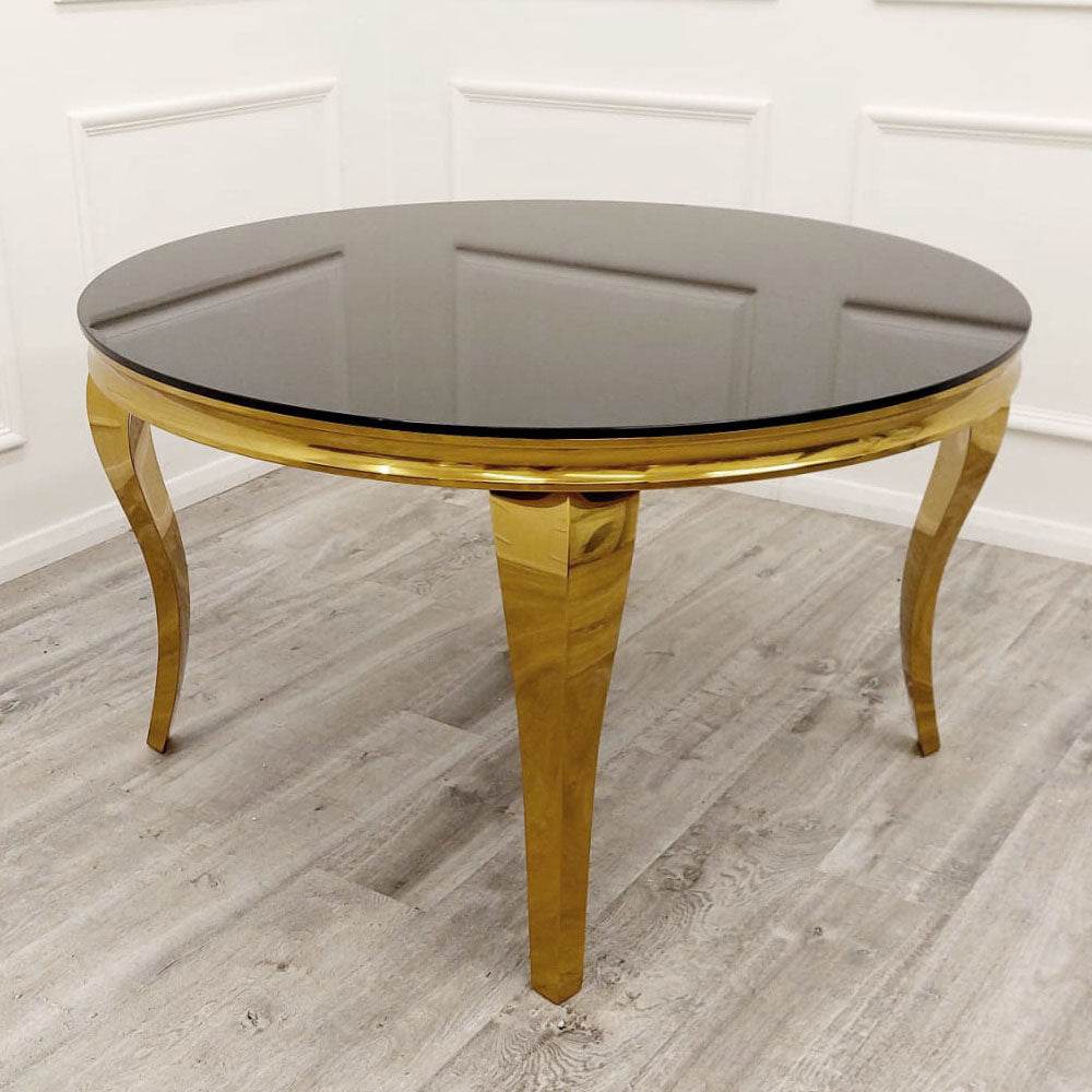 Luxury Louis Gold Dining Table - Available in Multiple Sizes including Round and Square Designs - UK Luxury Furniture