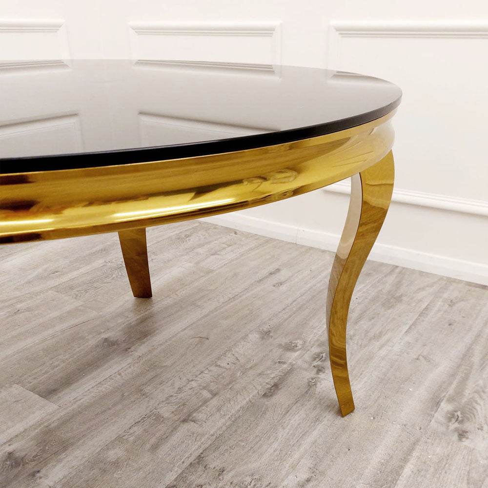 Luxury Louis Gold Dining Table - Available in Multiple Sizes including Round and Square Designs - UK Luxury Furniture