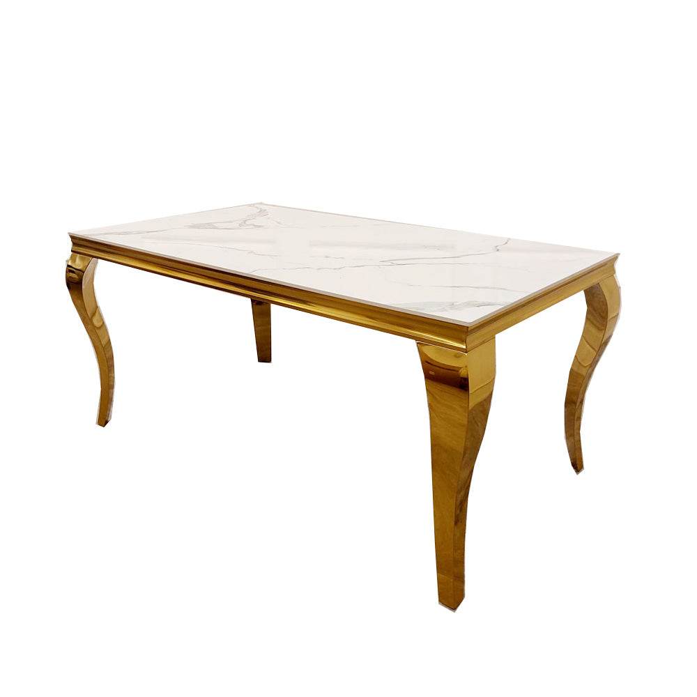 Luxury Louis Gold Dining Table - Available in Multiple Sizes including Round and Square Designs - UK Luxury Furniture
