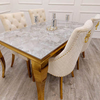 Luxury Louis Gold Dining Table - Available in Multiple Sizes including Round and Square Designs - UK Luxury Furniture