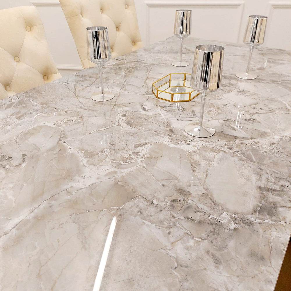 Luxury Louis Gold Dining Table - Available in Multiple Sizes including Round and Square Designs - UK Luxury Furniture