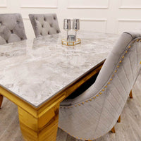 Luxury Louis Gold Dining Table - Available in Multiple Sizes including Round and Square Designs - UK Luxury Furniture
