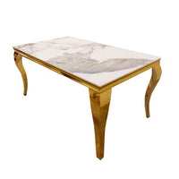 Luxury Louis Gold Dining Table - Available in Multiple Sizes including Round and Square Designs - UK Luxury Furniture