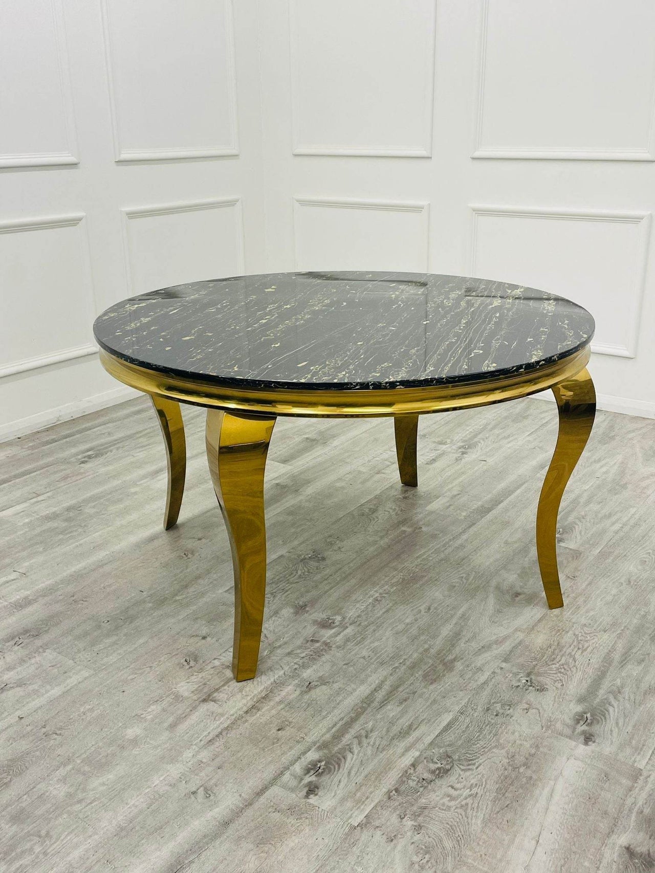 Luxury Louis Gold Dining Table - Available in Multiple Sizes including Round and Square Designs - UK Luxury Furniture