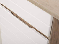 Elano Oak and White Gloss Office Desk: Modern Aesthetic with Storage - UK Luxury Furniture