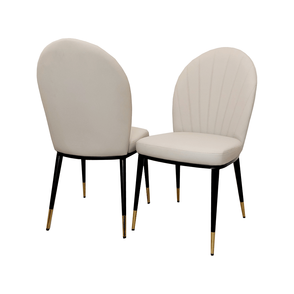 Etta Leather Dining Chair - Luxurious Modern Design, Compact Size 46cm W x 46cm D x 90cm H - UK Luxury Furniture