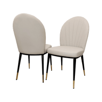 Etta Leather Dining Chair - Luxurious Modern Design, Compact Size 46cm W x 46cm D x 90cm H - UK Luxury Furniture