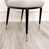 Etta Leather Dining Chair - Luxurious Modern Design, Compact Size 46cm W x 46cm D x 90cm H - UK Luxury Furniture