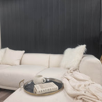 Luxury Half Round Wood Effect Fluted Wall Panels - 15 Pack of Durable WPC for Stylish Spaces - UK Luxury Furniture