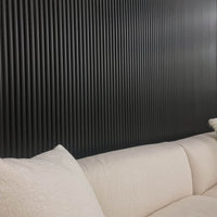 Luxury Half Round Wood Effect Fluted Wall Panels - 15 Pack of Durable WPC for Stylish Spaces - UK Luxury Furniture