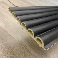 Luxury Half Round Wood Effect Fluted Wall Panels - 15 Pack of Durable WPC for Stylish Spaces - UK Luxury Furniture