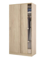Hansen Canadian Oak Effect Small Narrow Sliding 2 Door Wardrobe - 3211 - UK Luxury Furniture