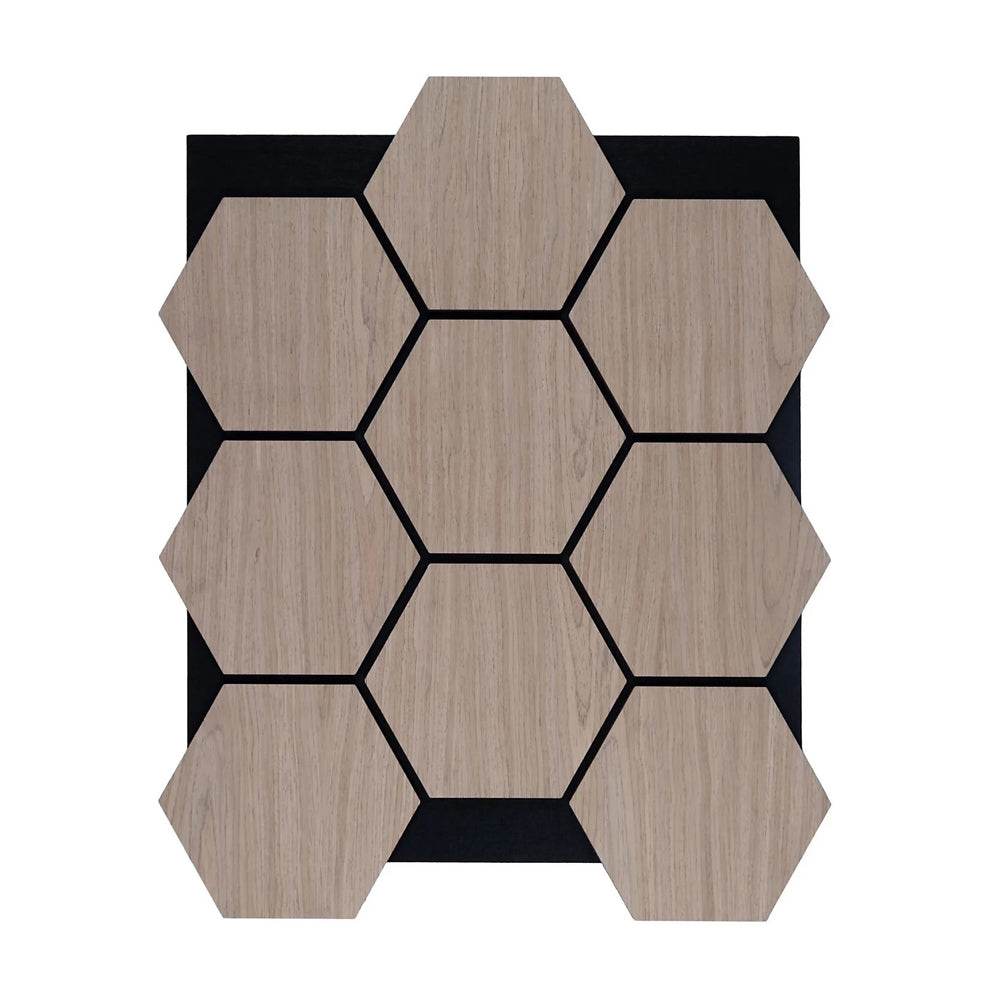 Hexagon Wood Acoustic Wall Panels with Sound Dampening Felt Back - Easy to Install, Real Wood Core - UK Luxury Furniture