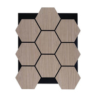 Hexagon Wood Acoustic Wall Panels with Sound Dampening Felt Back - Easy to Install, Real Wood Core - UK Luxury Furniture