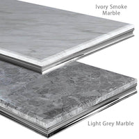 Arial Console Table - Luxurious Marble or Glass Top with Polished Stainless Steel Base - 140cm Wide - UK Luxury Furniture