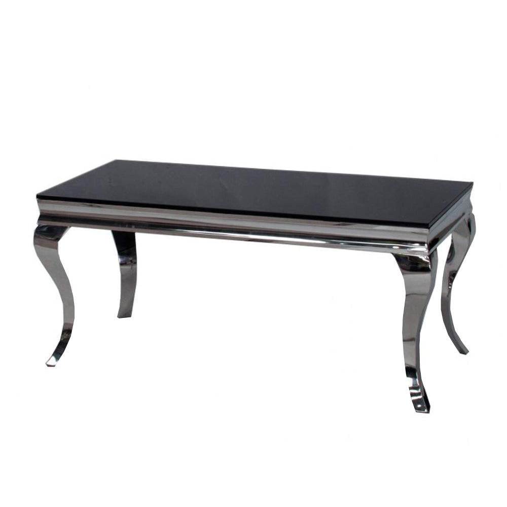 Louis Chrome Coffee Table - Luxury Design for Elegant Living Spaces, 130cm Width - UK Luxury Furniture