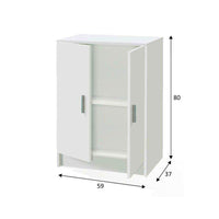 Alonso 2-Door White Universal Storage Cupboard: Modern, Compact, and Versatile - UK Luxury Furniture