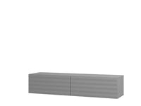 Elegant Amarentis Graphite Grey Wall Mounted Floating TV Unit for Large Screens - UK Luxury Furniture