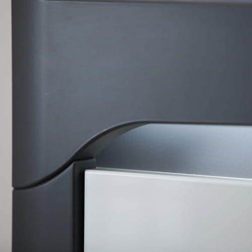 Athens Grey and White Gloss 2 Door 4 Drawer Sideboard with Lights - UK Luxury Furniture