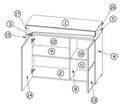 Athens Grey and White Gloss Two-Door Small Sideboard with Integrated LED Lighting - UK Luxury Furniture