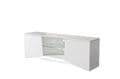 Cartier White High Gloss TV Cabinet with LED Lighting and Storage - UK Luxury Furniture