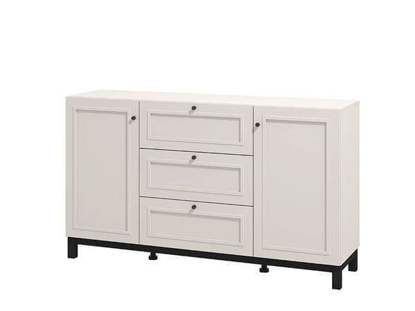 Cassio Cashmere Taupe Panelled Sideboard: Modern Elegance with Ample Storage - UK Luxury Furniture