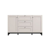 Cassio Cashmere Taupe Panelled Sideboard: Modern Elegance with Ample Storage - UK Luxury Furniture