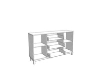 Cassio Cashmere Taupe Panelled Sideboard: Modern Elegance with Ample Storage - UK Luxury Furniture