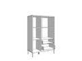 Clifton Slatted Artisan Oak Effect Black Low Display Cabinet - UK Luxury Furniture