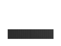 Como Black Wall-Mounted Floating Slat Effect Small TV Entertainment Unit - UK Luxury Furniture
